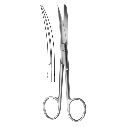 Hammacher Gebogen Schere, Spitz-Stumpf, 130mm Länge von Hammacher