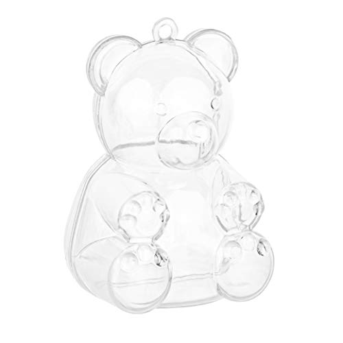Süßigkeiten-Boxen in Bärenform, Acryl, 5 x 4.5 x 7 cm, perfekt für Hochzeiten, Geburtstage, Partygeschenke und Geschenke, niedlich, transparent, aus Acrylglas, Basteldekorationen, 12 Stück Süßigkeiten-Boxen in Bärenform, Acryl, 5 x 4.5 x 7 cm, perfekt für Hochzeiten, Geburtstage, Partygeschenke und Geschenke, niedlich, transparent, aus Acrylglas, Basteldekorationen, 12 Stück von Hammont