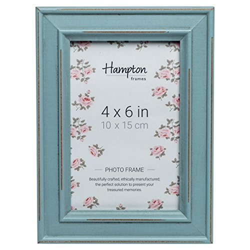 Hampton Frames | Bilderrahmen Paloma PAL301946B | 10 x 15 cm, Hellblau, Holz, Shabby-Chic | Glasöffnung, freistehend & wandmontierbar, Hoch-/Querformat | Dekorativer Fotorahmen Hampton Frames | Bilderrahmen Paloma PAL301946B | 10 x 15 cm, Hellblau, Holz, Shabby-Chic | Glasöffnung, freistehend & wandmontierbar, Hoch-/Querformat | Dekorativer Fotorahmen von Hampton Frames