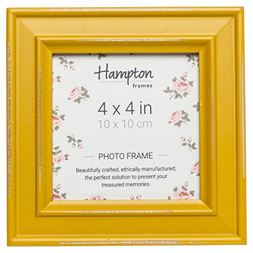 Hampton Frames Bilderrahmen Paloma quadratisch, Holz, gelb, 4x4 (10x10cm) von Hampton Frames
