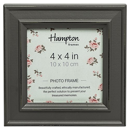 Hampton Frames Bilderrahmen Paloma quadratisch, Holz, grau, 4x4 (10x10cm) von Hampton Frames