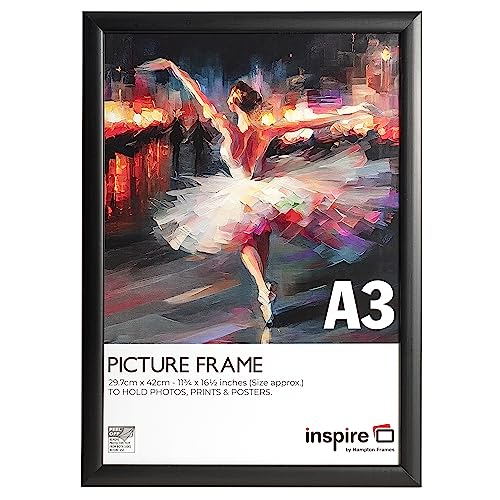Hampton Frames | Bilderrahmen Ravenwood A3 | 30x42 cm, Schwarz, Acryl-Front, Holz | Wandmontage, Quer- & Hochformat, Halteklammern | Präsentation für Poster und Fotos Hampton Frames | Bilderrahmen Ravenwood A3 | 30x42 cm, Schwarz, Acryl-Front, Holz | Wandmontage, Quer- & Hochformat, Halteklammern | Präsentation für Poster und Fotos von Hampton Frames