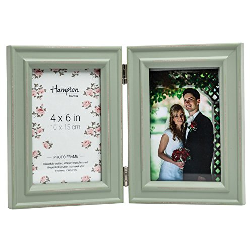 Hampton Frames Paloma Bilderrahmen, Shabby-Chic, holz, graugrün, Double 2-4x6 Hampton Frames Paloma Bilderrahmen, Shabby-Chic, holz, graugrün, Double 2-4x6 von Hampton Frames