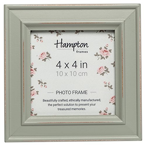 Hampton Frames Paloma Bilderrahmen, quadratisch, Holz, graugrün, 4x4 (10x10cm) von Hampton Frames