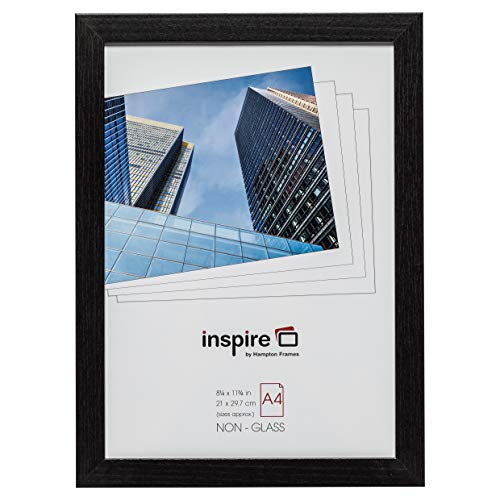 Oxford OXF2130NG Bilderrahmen, Holz, A4, 21 x 30 cm, Schwarz von Hampton Frames