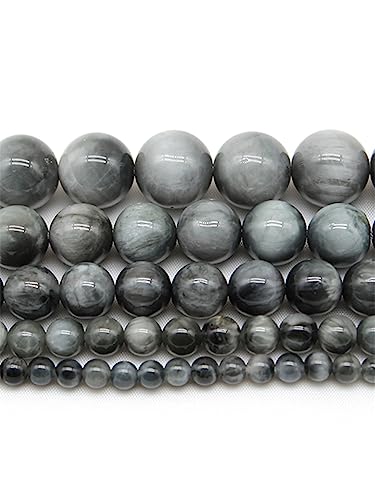 Hamthuit Natürliche Falcon Eye Steinperlen Für Schmuckherstellung, Runde Spacer-Perlen, Armbänder, Zubehör, 38,1 cm von Hamthuit