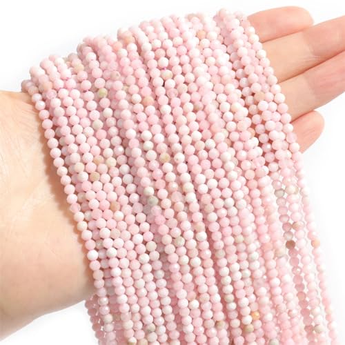 Natürliche Perlen, kleine facettierte Steine, rund, lose Steinperlen für selbstgemachte Armbänder, Halsketten, Schmuckherstellung, rosa Opal, 3 mm, ca. 110 Stück Natürliche Perlen, kleine facettierte Steine, rund, lose Steinperlen für selbstgemachte Armbänder, Halsketten, Schmuckherstellung, rosa Opal, 3 mm, ca. 110 Stück von Hamthuit