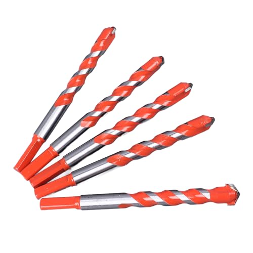 Hamwesh Betonbohrer Bit Set, Zementiertes Carbid, 5pcs Twist -Bohrer mit 16,2 Mm Klingenlänge für Marmorkeramikglasfliesen Bodenfliesen Hamwesh Betonbohrer Bit Set, Zementiertes Carbid, 5pcs Twist -Bohrer mit 16,2 Mm Klingenlänge für Marmorkeramikglasfliesen Bodenfliesen von Hamwesh