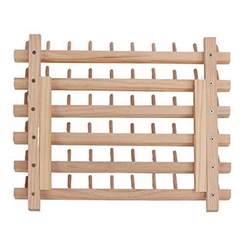 Hamwesh Holzfadenregal, 60 Spulen Buchenholzklappfadenhalter Zum Nähen und Stickfadenspeicher mit Einfacher Identifizierung und Faltbarem Design Hamwesh Holzfadenregal, 60 Spulen Buchenholzklappfadenhalter Zum Nähen und Stickfadenspeicher mit Einfacher Identifizierung und Faltbarem Design von Hamwesh