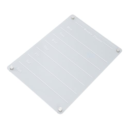 Hamwesh Trockener Lösche, Klarer Magnetischer Acrylkalender 13x9.05in Wiederverwendbares Dauerhafter Schreibnachrichten Notizblock mit Stifthalter für Kühlschrank Haus (Wochenplan) von Hamwesh