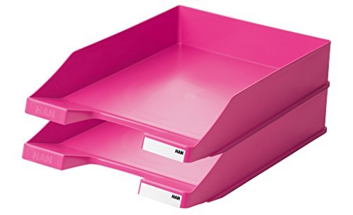 HAN 1027-X-00, Briefablage KLASSIK, Modern, Schick und Hochglänzend, 10er Packung (pink) von HAN