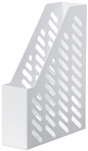 HAN Stehsammler KLASSIK, moderner Stehsammler, Prospektsänder, Unterlagenhalter, Zeitungsständer bis Format A4/C4, premium Qualität, 1600-12, weiß von HAN