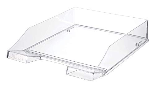 HAN Briefablage KLASSIK TRANSPARENT, 6 STÜCK, moderne, transparente und stapelbare Ablage im frischen Design bis Format A4/C4, 1026-X-23, transparent-glasklar, von HAN