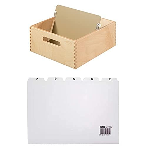HAN Holz - quer Karteikarten inkl. + HAN Register A - Z, DIN A5 quer HAN Holz - quer Karteikarten inkl. + HAN Register A - Z, DIN A5 quer von HAN