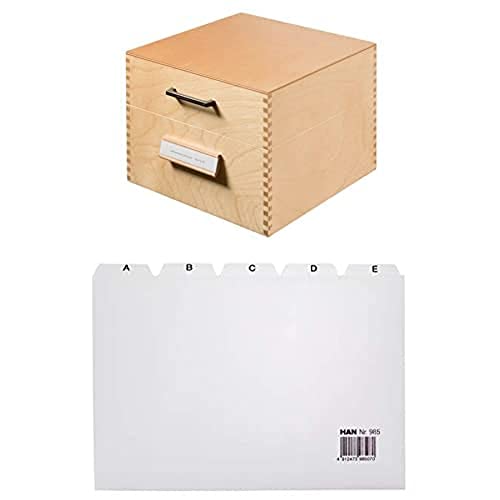 HAN Holz - quer Karteikarten inkl Register A - Z, DIN A5 quer HAN Holz - quer Karteikarten inkl Register A - Z, DIN A5 quer von HAN