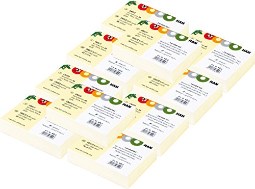 Karteikarten für CROCO DIN A8, gelb 500 Stück liniert, 190 g/m² (1000 Stück) von HAN