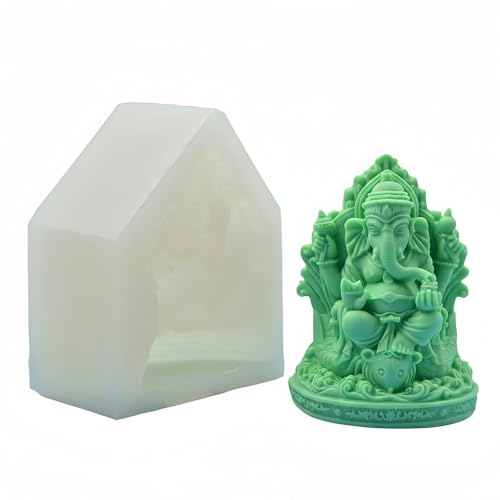 Ganesha Idol Making Schimmel-Silikon 3D Idol Guss form für Ton/Gips/Harz, Easy-Release, langlebig und wieder verwendbar Ganesha Idol Making Schimmel-Silikon 3D Idol Guss form für Ton/Gips/Harz, Easy-Release, langlebig und wieder verwendbar von HanTang