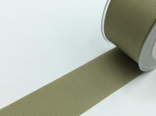 Ripsband uni | 40 mm breit | viele Farben | Meterware (khaki 880) von Hanabi