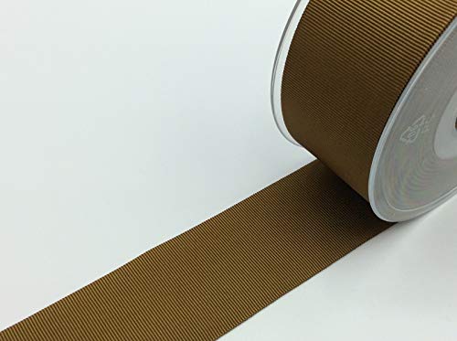 Ripsband uni | 40 mm breit | viele Farben | Meterware (messing 650) von Hanabi