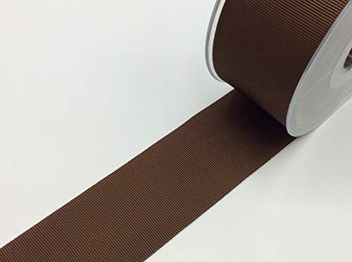 Ripsband uni | 40 mm breit | viele Farben | Meterware (brun 668) von Hanabi
