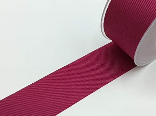 Ripsband uni | 40 mm breit | viele Farben | Meterware (fuchsia 370) von Hanabi