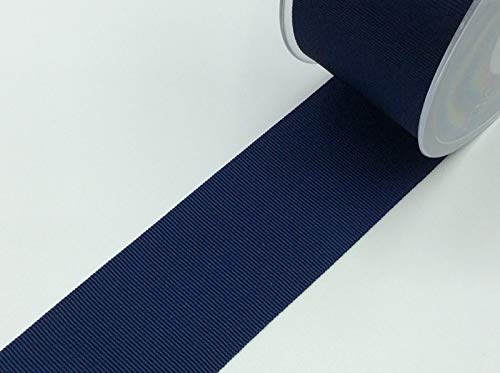 Ripsband uni | 40 mm breit | viele Farben | Meterware (590 navy) von Hanabi