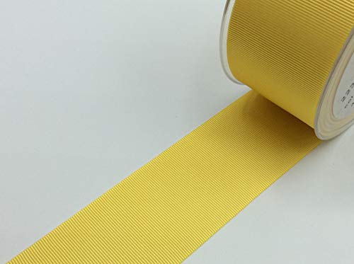 Ripsband uni | 40 mm breit | viele Farben | Meterware (jaune 26) von Hanabi