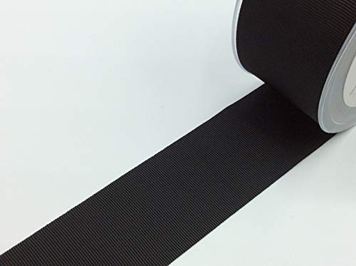 Ripsband uni | 40 mm breit | viele Farben | Meterware (schwarz 725) von Hanabi