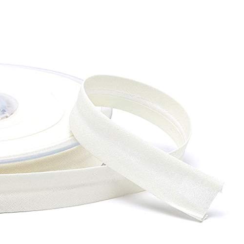 Schrägband 18 mm / 3 m/Meterware/viele Farben (003 creme) von Hanabi