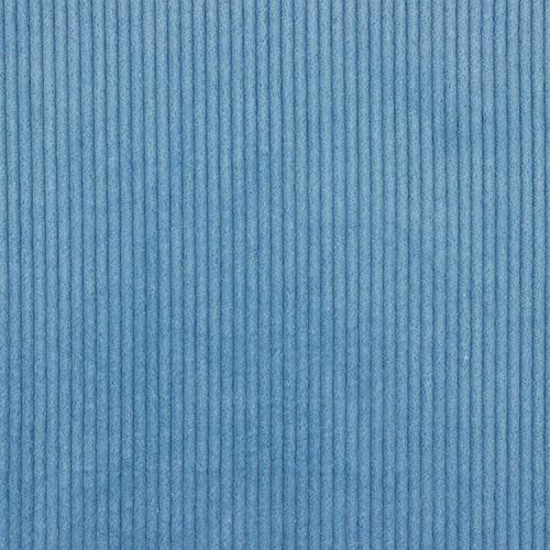 Washed Cord Uni 4,5 W 280 g/m² ca.142 cm blau 1 Meter von Hanabi