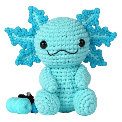 Häkelset für Anfänger Axolotl Häkelnadel Set für Tiere Strickset Bastelset für Erwachsene Kinder Häkel-Starterset mit Schritt für Schritt, Anleitung, Häkelnadeln, Garn und Video-Tutorials (Blau) Häkelset für Anfänger Axolotl Häkelnadel Set für Tiere Strickset Bastelset für Erwachsene Kinder Häkel-Starterset mit Schritt für Schritt, Anleitung, Häkelnadeln, Garn und Video-Tutorials (Blau) von Hanaoops