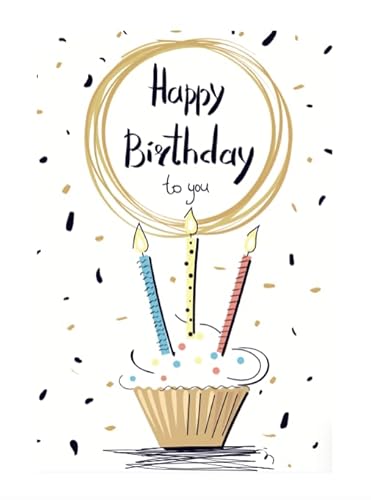 1 Premium Geburtstagskarte 18x12cm, Klappkarte mit Umschlag, Glückwunschkarte happy birthday Karte zum gratulieren Muffin Kerzen 1 Premium Geburtstagskarte 18x12cm, Klappkarte mit Umschlag, Glückwunschkarte happy birthday Karte zum gratulieren Muffin Kerzen von Handarbeit - Lieblingsladen