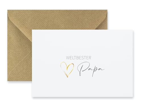 1 Premium-Vatertagskarte zum gratulieren 10,5x14,8cm Klappkarte mit Umschlag - edelstes Designerpapier aus Italien für den Vatertag 1 Premium-Vatertagskarte zum gratulieren 10,5x14,8cm Klappkarte mit Umschlag - edelstes Designerpapier aus Italien für den Vatertag von Handarbeit - Lieblingsladen