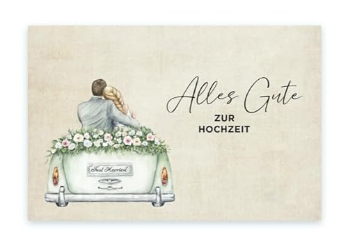 1 edle Hochzeitskarte 12x18cm mit Umschlag, Glückwunschkarte, Klappkarte, Karte zur Hochzeit Hochzeitskarte zum gratulieren Alles Gute Karte Klappkarte von Handarbeit - Lieblingsladen