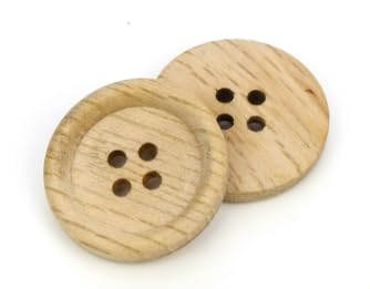20 edle Holzknöpfe natur 18mm 4-Loch rund zum nähen aufnähen basteln, Knopf Knöpfe Bastelknöpfe helle Knöpfe von Handarbeit - Lieblingsladen