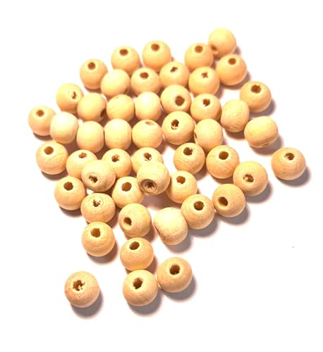 1000 Stück Holzperlen 8mm (0,8cm) mit Loch 2,1mm rund natur naturfarben Holzkugeln zum basteln auffädeln Kugeln Perlen aus Holz Bastelperlen für DIY Schmuck Schmuckherstellung von Handarbeit - Lieblingsladen