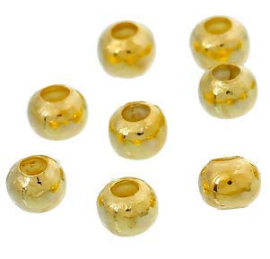 1000 Stück Metallperlen Rocailles Zwischenperlen 3mm mit 1mm Loch, rund, Farbe: gold, zum basteln Schmuckherstellung, DIY-Arbeiten im Set für Armbänder, Anhänger 1000 Stück Metallperlen Rocailles Zwischenperlen 3mm mit 1mm Loch, rund, Farbe: gold, zum basteln Schmuckherstellung, DIY-Arbeiten im Set für Armbänder, Anhänger von Handarbeit-Lieblingsladen