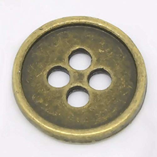 12 kleine Metallknöpfe 13mm Ösenknöpfe Zum Aufnähen bronzefarben von Handarbeit-Lieblingsladen