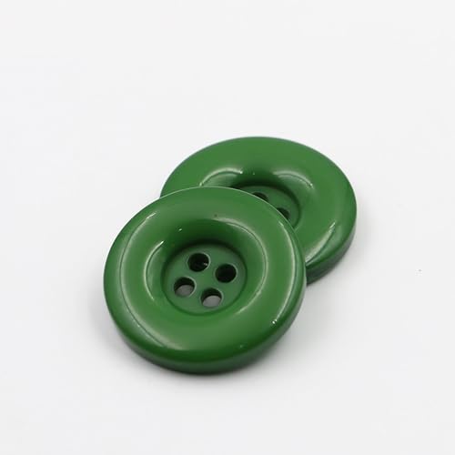 20 edle Kunststoffknöpfe 18mm grün rund Vierlochknöpfe a 2mm je Loch - 4-Loch-Knöpfe zum basteln nähen annähen Bastelknöpfe von Handarbeit - Lieblingsladen