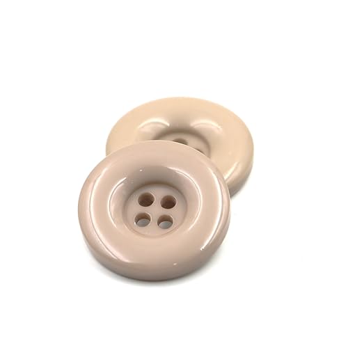 20 edle Kunststoffknöpfe 18mm khaki hell rund Vierlochknöpfe a 2mm je Loch - 4-Loch-Knöpfe zum basteln nähen annähen Bastelknöpfe von Handarbeit - Lieblingsladen