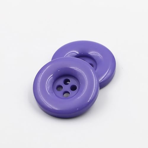 20 edle Kunststoffknöpfe 18mm lila rund Vierlochknöpfe a 2mm je Loch - 4-Loch-Knöpfe zum basteln nähen annähen Bastelknöpfe von Handarbeit - Lieblingsladen
