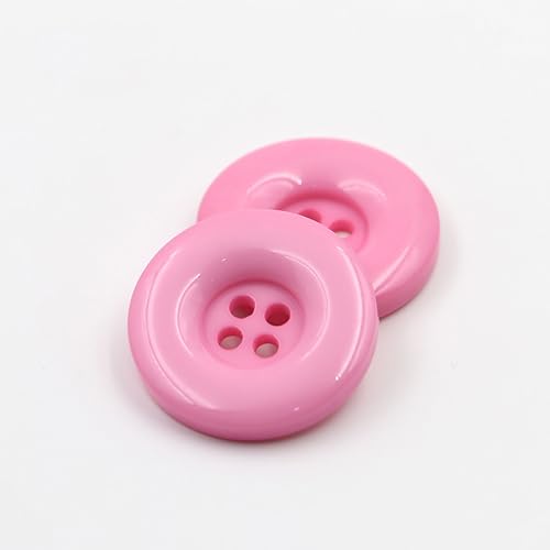20 edle Kunststoffknöpfe 18mm rosa rund Vierlochknöpfe a 2mm je Loch - 4-Loch-Knöpfe zum basteln nähen annähen Bastelknöpfe von Handarbeit - Lieblingsladen