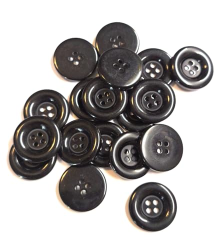 20 hochwertige Kunststoffknöpfe 23mm schwarz rund Vierlochknöpfe a 2mm je Loch - 4-Loch-Knöpfe zum basteln nähen annähen Bastelknöpfe 20 hochwertige Kunststoffknöpfe 23mm schwarz rund Vierlochknöpfe a 2mm je Loch - 4-Loch-Knöpfe zum basteln nähen annähen Bastelknöpfe von Handarbeit - Lieblingsladen