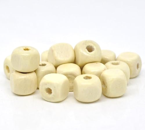 200 Stück Holzperlen 10x10mm mit 3mm Loch Eckig Naturfarben Holzwürfel zum basteln bemalen auffädeln Würfel Perlen aus Holz Bastelperlen für DIY Schmuck Schmuckherstellung von Handarbeit - Lieblingsladen