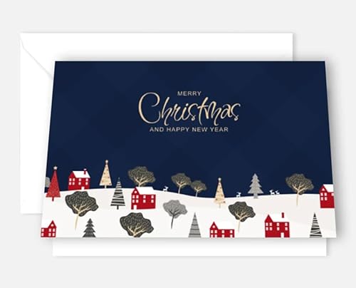30 edle Weihnachtskarten mit 30 Kuverts 12x18cm Klappkarten für Firmen Unternehmen Grusskarten für Weihnachten merry christmas von Handarbeit - Lieblingsladen