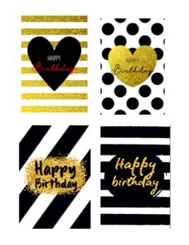 4 Premium Geburtstagskarten Happy Birthday 18x12cm - Klappkarten mit 4 weissen Umschläge, Karte zum Geburtstag Alles Gute Glückwunschkarten Karten 4 Premium Geburtstagskarten Happy Birthday 18x12cm - Klappkarten mit 4 weissen Umschläge, Karte zum Geburtstag Alles Gute Glückwunschkarten Karten von Handarbeit - Lieblingsladen