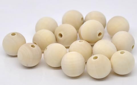 50 Stück Holzperlen 17-18mm mit Loch 3,5mm rund natur naturfarben Holzkugeln zum basteln auffädeln Kugeln Perlen aus Holz Bastelperlen für DIY Schmuck Schmuckherstellung 50 Stück Holzperlen 17-18mm mit Loch 3,5mm rund natur naturfarben Holzkugeln zum basteln auffädeln Kugeln Perlen aus Holz Bastelperlen für DIY Schmuck Schmuckherstellung von Handarbeit - Lieblingsladen