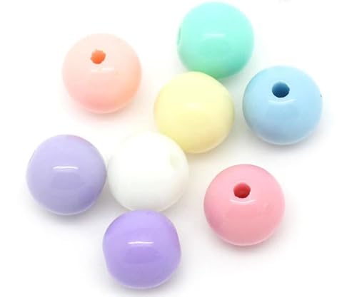 500 Acrylperlen 6mm rund pastell bunt glänzend Loch 1,5mm Kunststoffperlen zum basteln fädeln auffädeln Perlen Schmuckperlen Spacer Schmuckherstellung DIY-Arbeiten von Handarbeit - Lieblingsladen