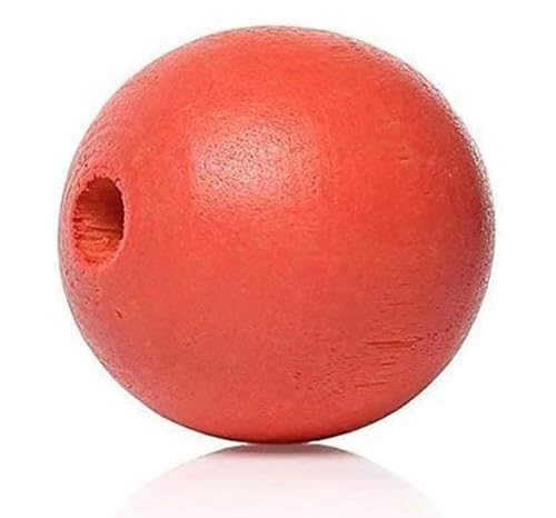 500 Stück Holzperlen 8mm x 7mm (0,8cm x 0,7cm) rot rund Loch 2,0mm hellrot zum basteln auffädeln Kugeln Perlen aus Holz Bastelperlen für DIY Schmuck Schmuckherstellung Armbänder Ketten von Handarbeit - Lieblingsladen
