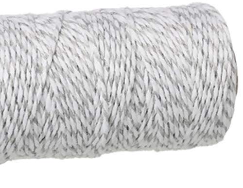 Baumwollschnur Kordel grau weiß gestreift 1,5mm ca. 92 Meter Kordel Schnur Baumwollschnur Kordel grau weiß gestreift 1,5mm ca. 92 Meter Kordel Schnur von Handarbeit-Lieblingsladen